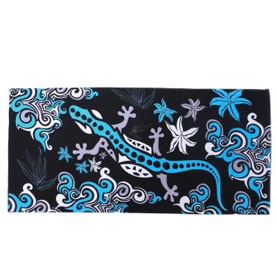 China Design Towel Antimicrobial Warm Luxury Dark Printed Beach Towel Microfiber Beach Towel for sale