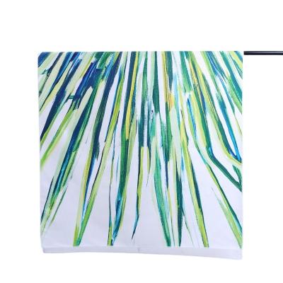 China Antimicrobial Green Leave Design Microfiber Beach Towel Cool Printed Beach Towel for sale