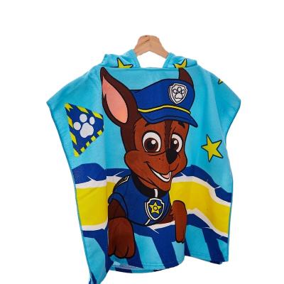 China Wholesale Cheap QUICK DRY Quick Dry Microfiber Printed Kids Poncho for sale