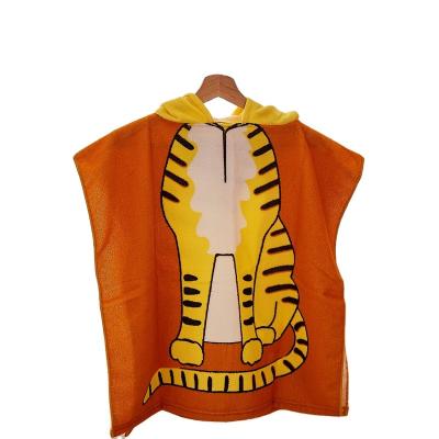 China Cheap Microfiber QUICK DRY Quick Dry Poncho Personalized Print Kids Hooded Towel for sale