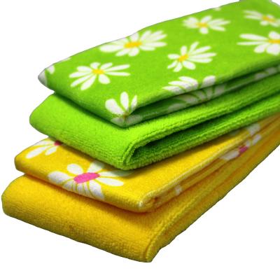 China QUICK DRY Popular Colors Quick-drying Kitchen Towel Soft Feeling Cleaning Towel for sale