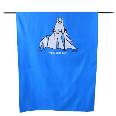 China QUICK DRY Blue Animal Design Suede Towel Color Good Absorption Microfiber Towel For Sports for sale