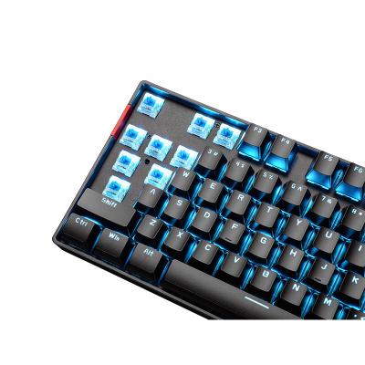 China Anti-ghosting Compact Gaming Keypad Rainbow RGB Switch 87 Keys Mechanical Backlit Led Keyboard for sale