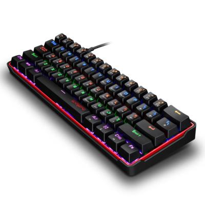 China Anti-ghosting Small Size Mechanical Keyboard Wired Gaming Keyboard With RGB Led Lightweight OEM Keyboard For Desktop for sale