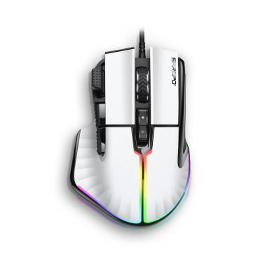 China High DPI Factory Design Gaming Mouse RGB Straight Weird Ergonomic Backlit Gaming Mouse Optical Gaming Mouse With Fire Button for sale