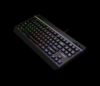 China Gaming Games RGB 87 Keys Wired Professional Gaming Membrane Keyboard With Independent Multimedia Keys for sale