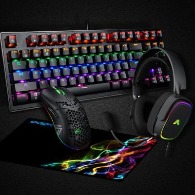 China Shenzhen Waterproof Customized Computer Wholesale High Quality USB Wired 3 in 1 Gaming Mouse Keyboard Headset Notebook Combo Set for sale