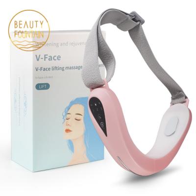 China Wrinkle Remover EMS Home Use Beauty Face Care Set Face Lift Band Slimming Facial Line Face Massager Vibration V Belt for sale