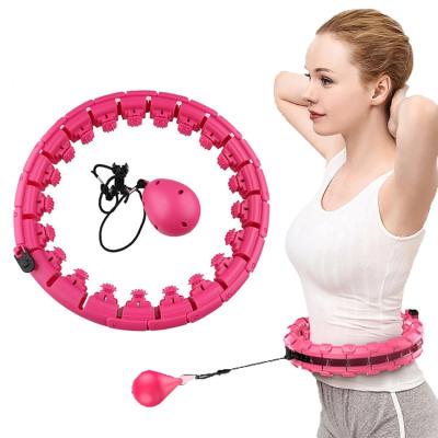 China Detachable Adjustable Self-rotating Gym Fitness Circle Exerciser Abdominal Smart Circles Sports Waist Weight Loss Fitness for sale