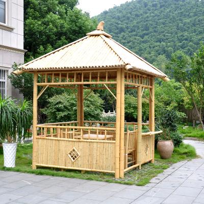 China Large Garden House Bamboo Pavilion Pergola Outdoor Country House Beach House for sale