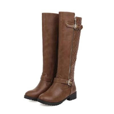 China Breathable Waterproof Ladies Work Platform Ladies Leather Winter Knee High Womens Boots for sale