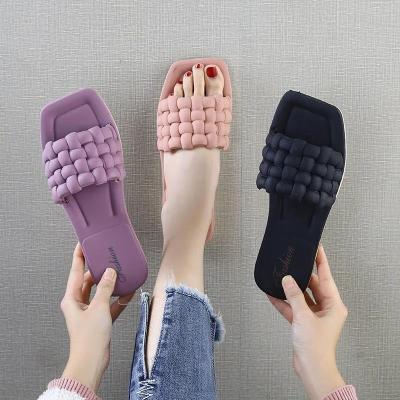 China 2020 Fashion Trend Indoor House Slides Ladies Beach Sandals Freeze Shoes Summer Women Slippers for sale