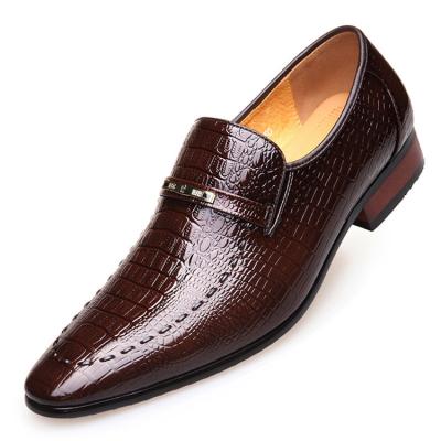 China Deodorization Good Quality Italian Fashion Style Crocodile Leather Men's Shoes Genuine Leather Shoes for sale