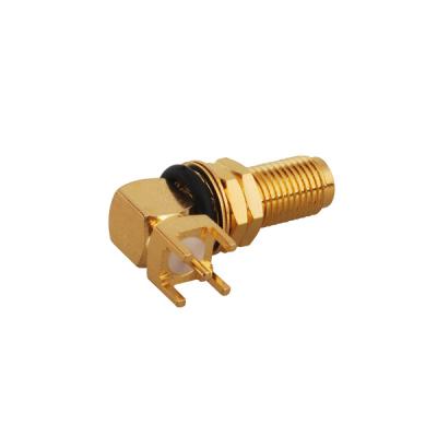 China Gold Color RF Connector RC-09 KW Jack Bulkhead Solder SMA-KEW 14 Female Good Quality for sale