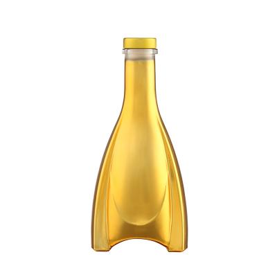 China Recyclable Gold Champagne Glass Bottle 750ml Plated Bottle Eco - Friendly for sale