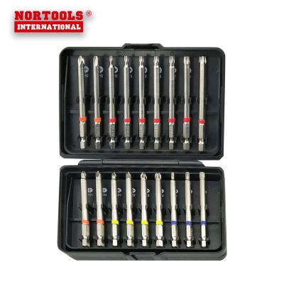 China Hot Sale Color Ring S2 Nickel Plated 18pcs Screwdriver Bits Comfortable Handle for sale