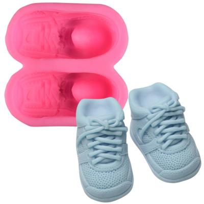 China This product is a popular utensil in European and American countries. 3D Sneakers Fondant Silicone Mold Car Aromatherapy Gypsum Diffuser Stone Mold Three-Dimensional Candle Mold for sale