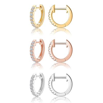 China Eco-Friendly Wowshow Small Gold Huggie Earrings For Women, CZ Circle Earrings Set For Girls for sale