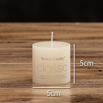 China Smokeless/Flammable Smokeless/Flammable Ivory White Pillar Candle Wax Family Hotel Birthday Candle Emergency Lighting Use for sale