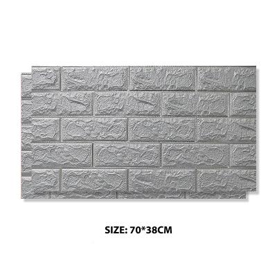 China Traditional Brick Pattern 3D Foam Self Adhesive Three-Dimensional Wallpaper Is Suitable For Indoor Wall Decoration for sale