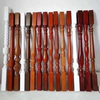 China Household modern decoration solid wood railings and stair columns for sale