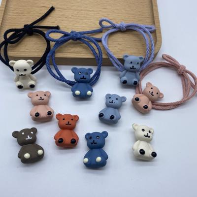 China Shoe Charm DIY Design Cartoon Frosted Bear Hair Rope Decoration Lace Buckle Decoration Accessories for sale