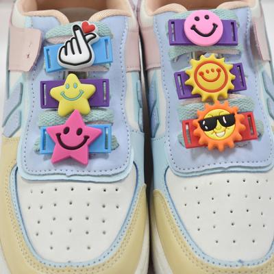 China Shoe Charm Custom Designed Children's Sports Shoes Cartoon Lace Buckle Decorative Shoe Accessories for sale