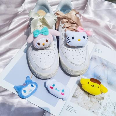 China Decorative Buckle Lovely Shoe Charm Autumn Winter Plush Melody Doll Brooch Lace Pin Badge for sale