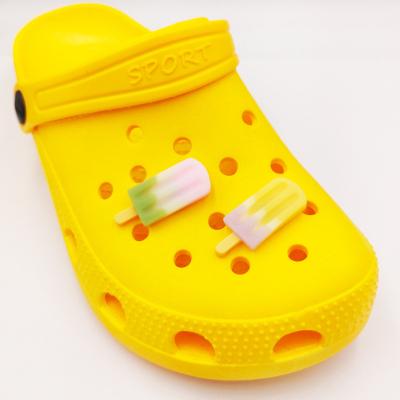 China Clog Charm Custom Designed 3D Cartoon Ice Cream Kids DIY Clogs Charm Accessories for sale