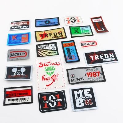 China Custom Nylon Rubber Fashion Printed Label Patch Mark Free Logo Viable For Clothing Labels for sale