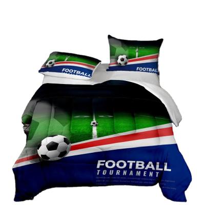 China Viable Wholesale Low Order Quantity Luxury Football 3d Printing Comforter Bedding Set for sale