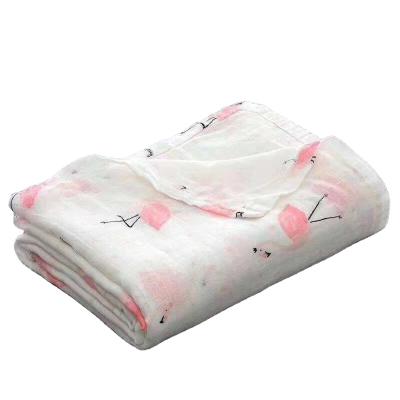 China Skin Friendly Customizable Soft Bamboo Cotton Fabric Baby Blanket Blankets For Newborns for sale