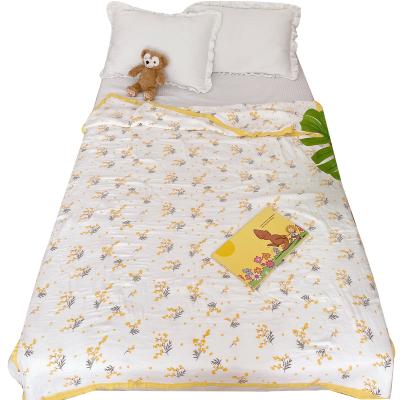 China Plain Factory Wholesale High Quality Soft Organic Bamboo Cotton Baby Sleep Blanket for sale