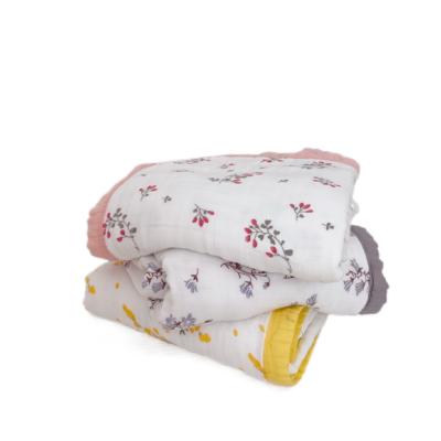 China Plain Wholesale Four Layer Cotton Fiber Soft And Comfortable Bamboo Baby Sleep Blankets for sale