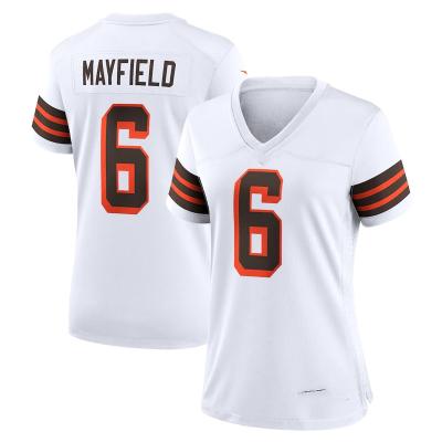 China Best Quality Wholesale Cheap Women American Football Jersey Team Uniform #6 Cleveland Stitched Cheap Women American Antibacterial Baker Mayfield #24 Nick Chubb for sale