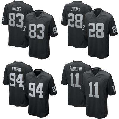 China The Breathable Rogue Team Black Uniform 83 Darren Waller 28 Jacobs Cheap Mens Las Vegas City American Football Custom Embroidery Tank Top for sale