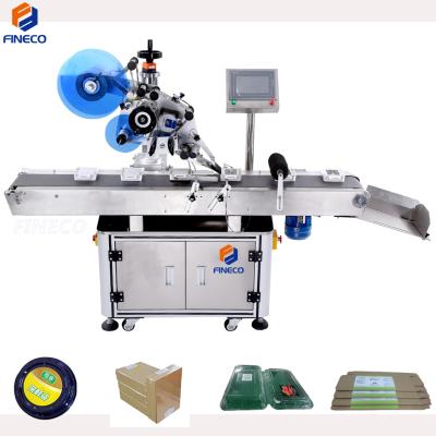 China FINECO Food Fresh Meat Packing Plane Automatic Sticker Applicator Fresh Vegetable Labeling Machine for sale