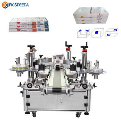 China Double Size Food Size Folding Carton Tamper Adhesive Sticker Anti Packing Automatic Corner Sealing Labeling Machine for sale