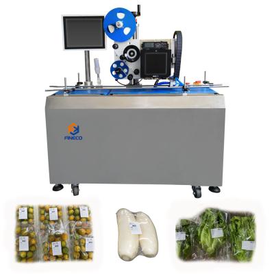 China High Quality Automatic Food Fineco Meat Vegetable Fruit Vegetable Tray Weighing Labeling Machine Weighing Machine With Printer Price for sale