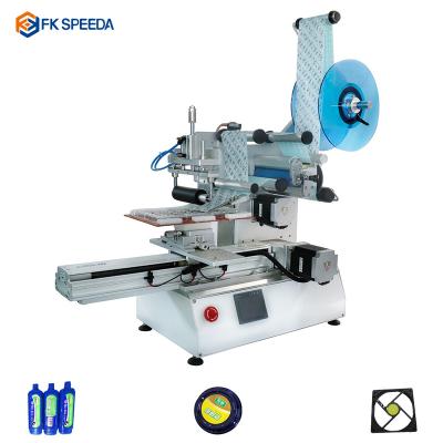 China Food FK-SPEEDA metal shell partsl semi-automatic manual flat label applicator labeling machines for sale