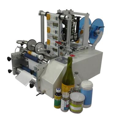 China Wine Beer Round Bottle Placing Labeling Machine China Round Bottles Semi Automatic Sticker Labeling Machine for sale