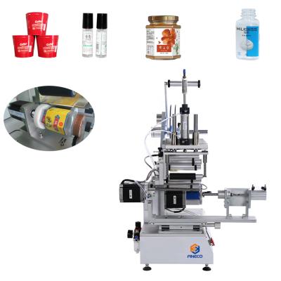 China FK616 Semi Automatic Food Electronic Cigarettes Cup Flat Bottle Square / Flat Bottle Labeling Machine for sale