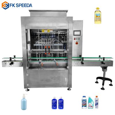 China Food 4 Head Automatic Cylinder Piston Tomato Sauce Bottle Filling Machine And Piston Filler Supplier for sale