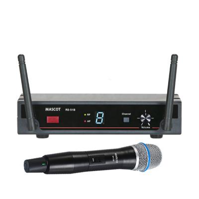 China Handheld Microphone Factory Directly Sell Karaoke Mic Lapel Professional Wireless Microphone For Theater Output MASCOT Rs-51b Xlr for sale