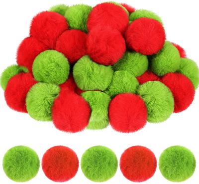 China Europe 50 Pieces Large Craft Fluffy Ball Christmas Costume Soft Pompom Ball Suitable For DIY Costume Decoration Party Supplies for sale