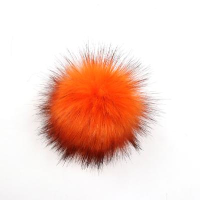 China European Wholesale Natural Raccoon Fur Ball 13Cm Diy Bean Hat Scarf Decorative Snap On Pompom For Deer for sale