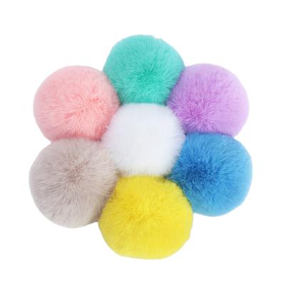 China Soft Hand Feeling Accessories Rabbit Hair Ball Bag Head Chain Pendant Pompom for sale