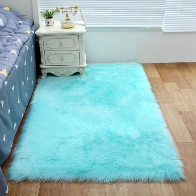 China Washable Indoor Artificial Fluffy Carpet Kids Soft Colorful Plush Carpet for sale