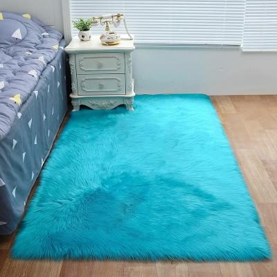 China Washable Kid's Bedroom Area Rug Tappeto Kids Fur Pile Crawling Blankets High Fluffy Carpet Faux Wool for sale