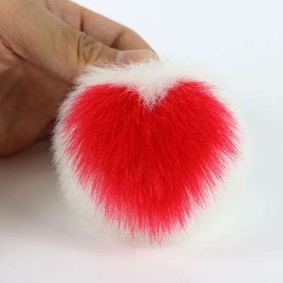 China Soft Hand Feeling Tassel Head Women Chain Hairball Ornaments Mirror Heart Shaped Hairball for sale